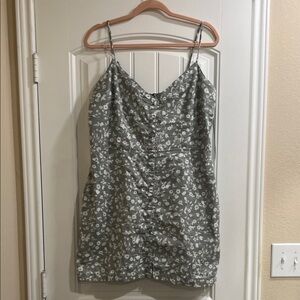Floral Green Mini Dress